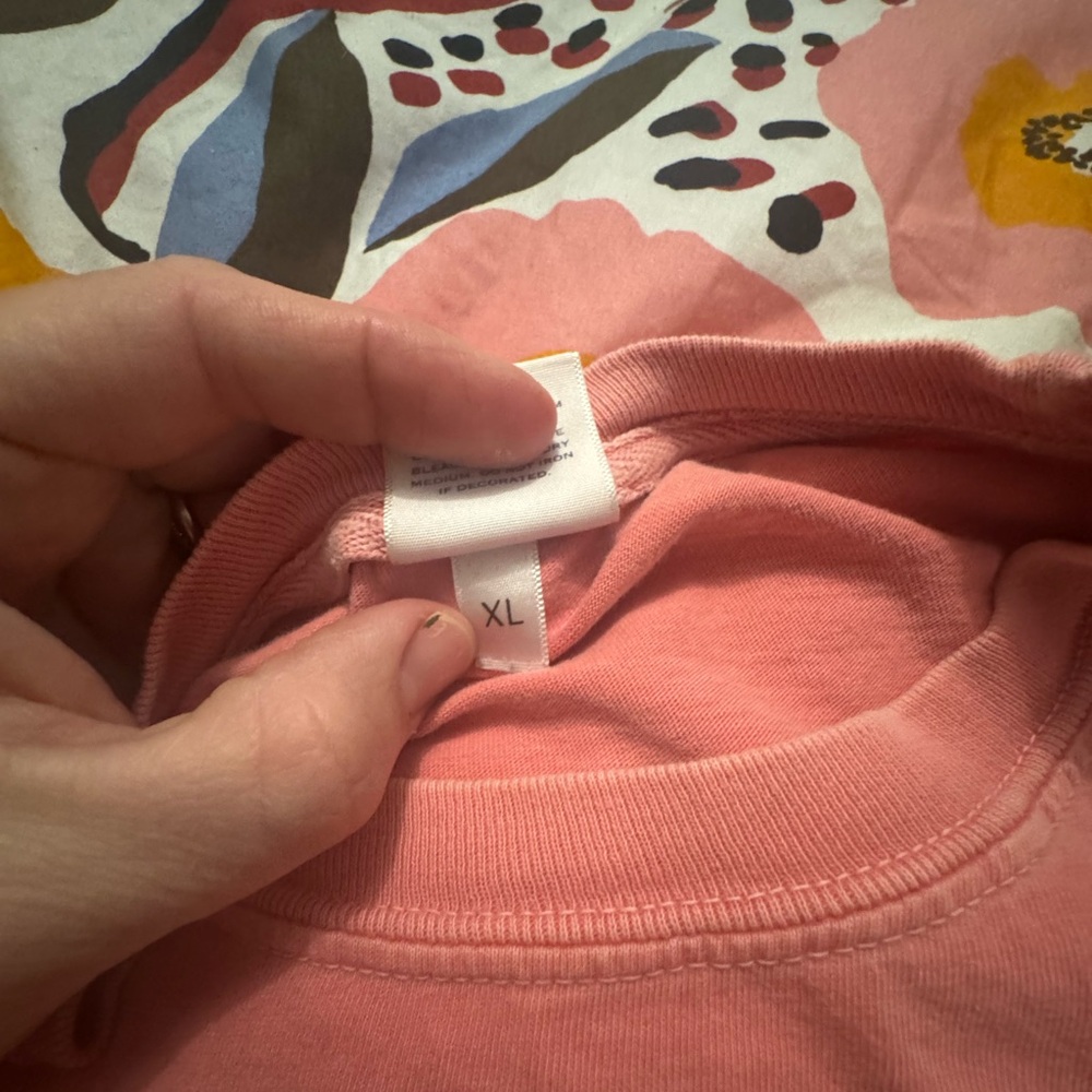 Birdwell Pink Long Sleeve Pocket Tee with Red Logo - Picture 5 of 7